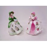 Two Royal Worcester figures, Sweet Holly No.1427 of 9500 and Sweet Peony No.1427 of 9500.