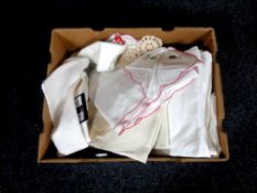 A box of table linen