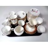 A tray containing a 19 piece Gainsborough bone china tea service together with two further part