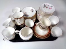 A tray containing a 19 piece Gainsborough bone china tea service together with two further part