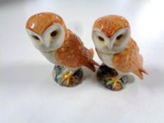 Two Beswick figures of Barn Owls.