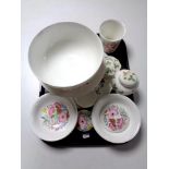 A tray of twelve pieces of Wedgwood Meadow Sweet china and a further Wedgwood Wild Strawberry