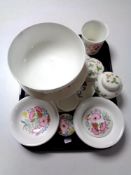 A tray of twelve pieces of Wedgwood Meadow Sweet china and a further Wedgwood Wild Strawberry