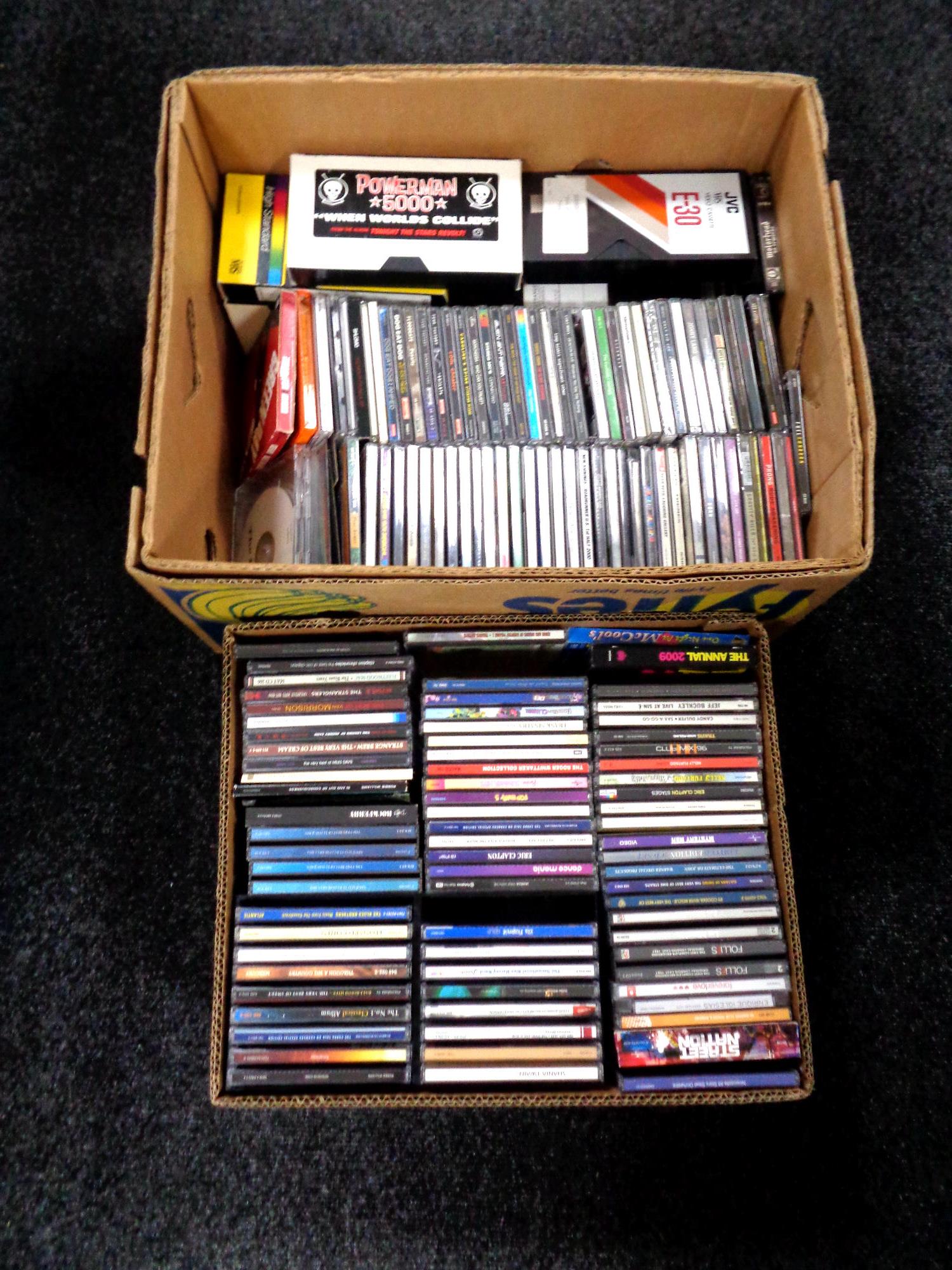 Two boxes of CDs - Jeff Buckley, Frank Sinatra,