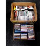 Two boxes of CDs - Jeff Buckley, Frank Sinatra,