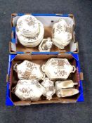 Two boxes containing a large quantity of 19th century Rathbone,