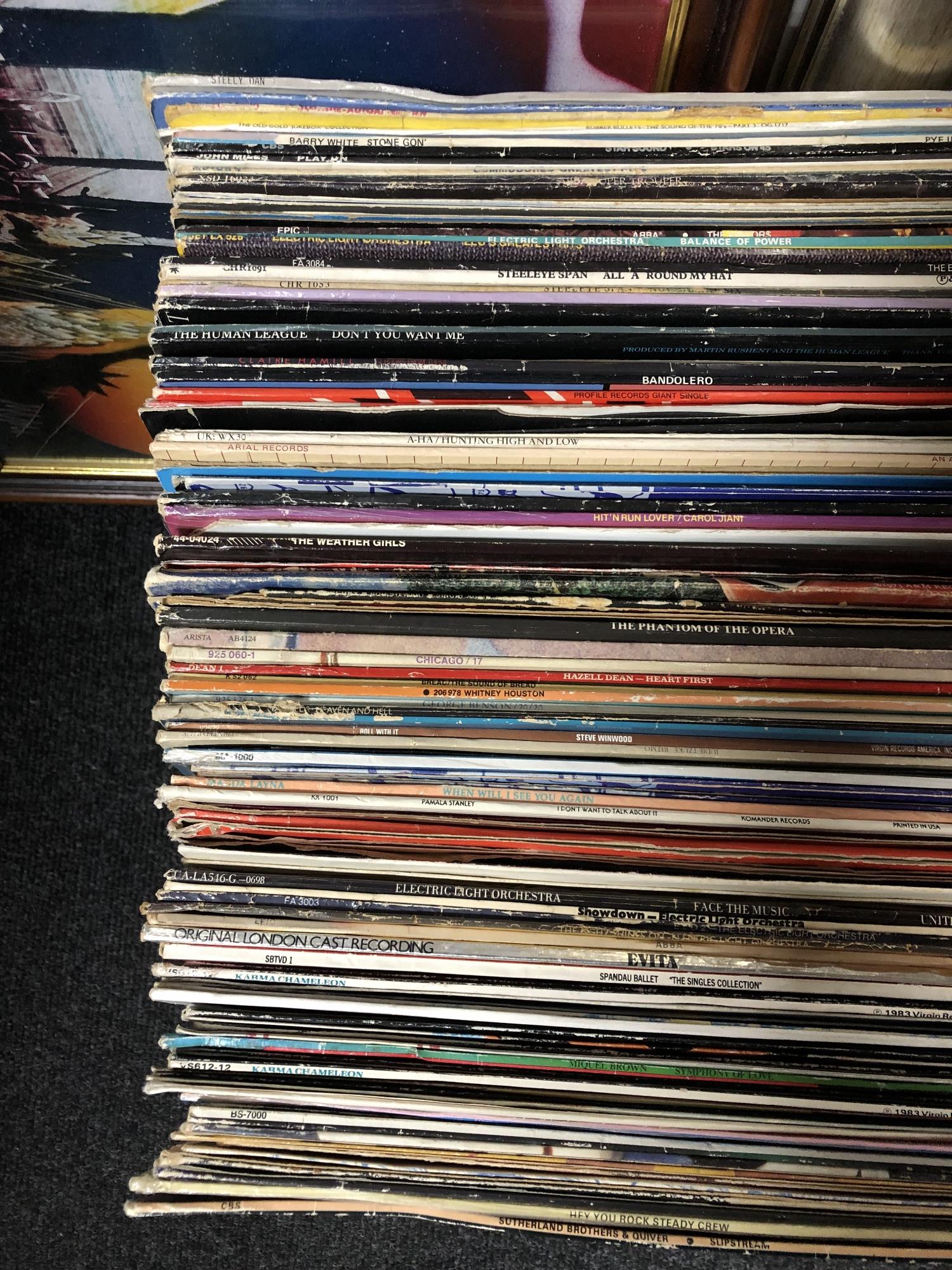 A box of vinyl LP's and 12" singles, Blondie, Rod Stewart, Spandau Ballet, - Image 3 of 4