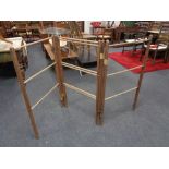 A folding vintage clothes airer.