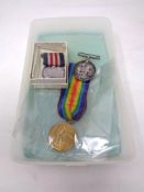 A World War I pair comprising British War Medal and Victory Medal named to 58441 Pte. T.