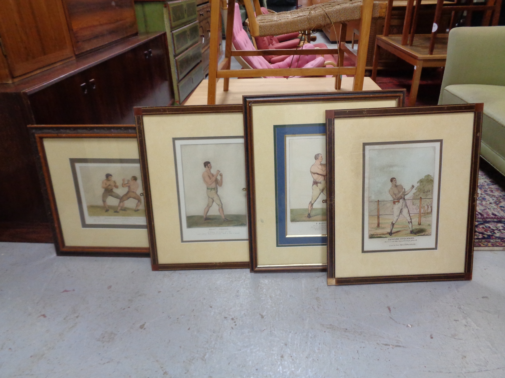 A collection of approximately 36 framed boxing prints and photographs depicting 19th and 20th - Image 5 of 5