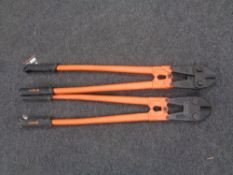 Two Tactix 900mm bolt cutters