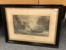 After Henry Redmore : Going to the Wreck, photogravure, 34 cm x 58 cm, framed.