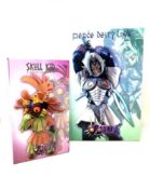 A Skull Kid 9'' collectable statue from the Legends of Zelda, together with Fierce Deity Link,