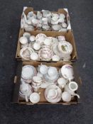 Three boxes containing Japanese export porcelain tea china, English Royal Stafford part tea set,