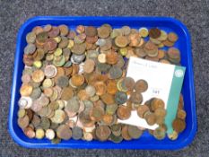 A quantity of antique and later copper and other coins (Q)