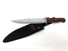 A Frost Cutlery hunting knife, blade length 24 cm, with black nylon sheath.