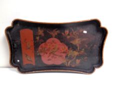 A Japanese lacquered serving tray