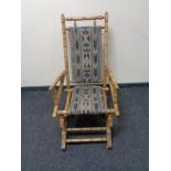 A beech framed rocking chair