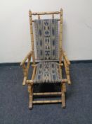 A beech framed rocking chair