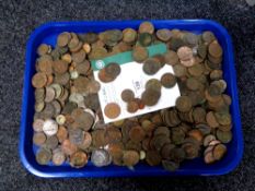 A quantity of antique and later copper coins,