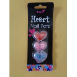 Six boxes containing a quantity of new Pretty nail decorations