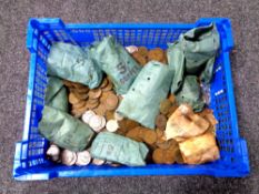 A quantity of antique and later copper and other coins,