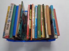 A crate containing 20th century children's annuals