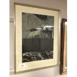 Continental school : Still life study, a monochrome print, signed in pencil, 38 x 50 cm, framed.