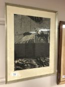 Continental school : Still life study, a monochrome print, signed in pencil, 38 x 50 cm, framed.