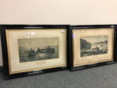 Early Twentieth Century School : Herring Trawlers, photogravure, 28 cm x 49 cm,