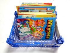 A crate containing children's annuals