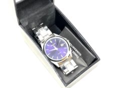 A gent's stainless steel Sekonda quartz calendar wristwatch, boxed.