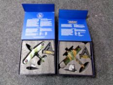 Two boxed Oxford 1:72 scale die cast model aircraft,