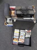 A box containing a large quantity of musical cassette tapes