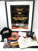 A collection of Bat out of Hell memorabilia to include signed World Premiere 2017 poster in frame,