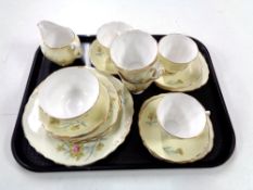 A tray containing 20 pieces of Colclough tea china.