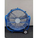 A Clarke Air commercial floor fan model CAM6000, input power 3504, 230v-50Hz.