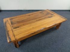 An African Trackwoods rectangular low coffee table