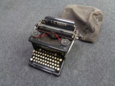 A vintage L C Smith Corona typewriter