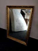 A gilt framed bevel edged mirror