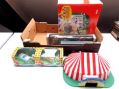 A box containing boxed die cast vehicles to include Noddy in Toyland together with a boxed Lledo