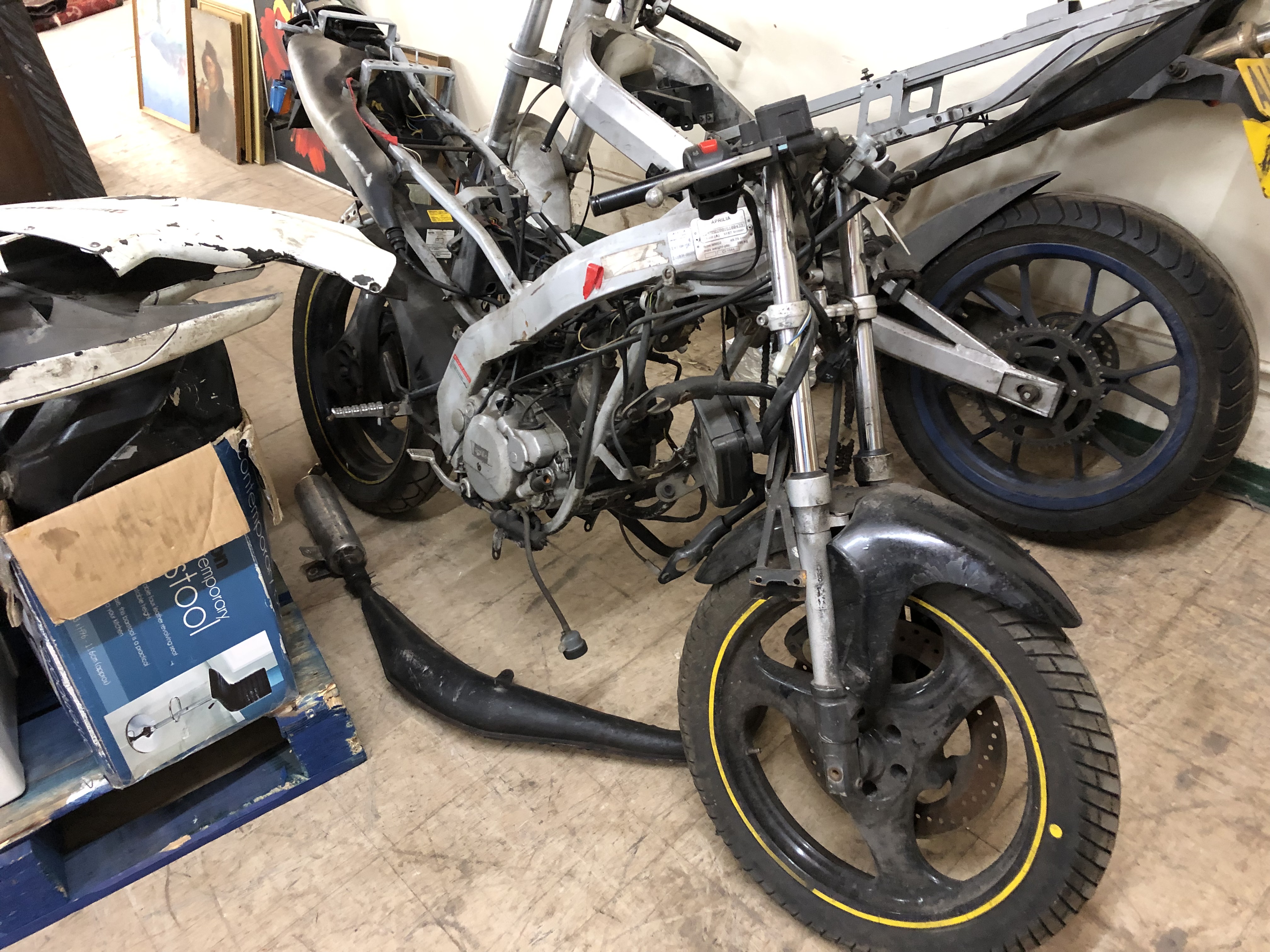 Two dismantled Aprilia motorcycles comprising; RS 50 registration AU56 EXE, - Image 2 of 5