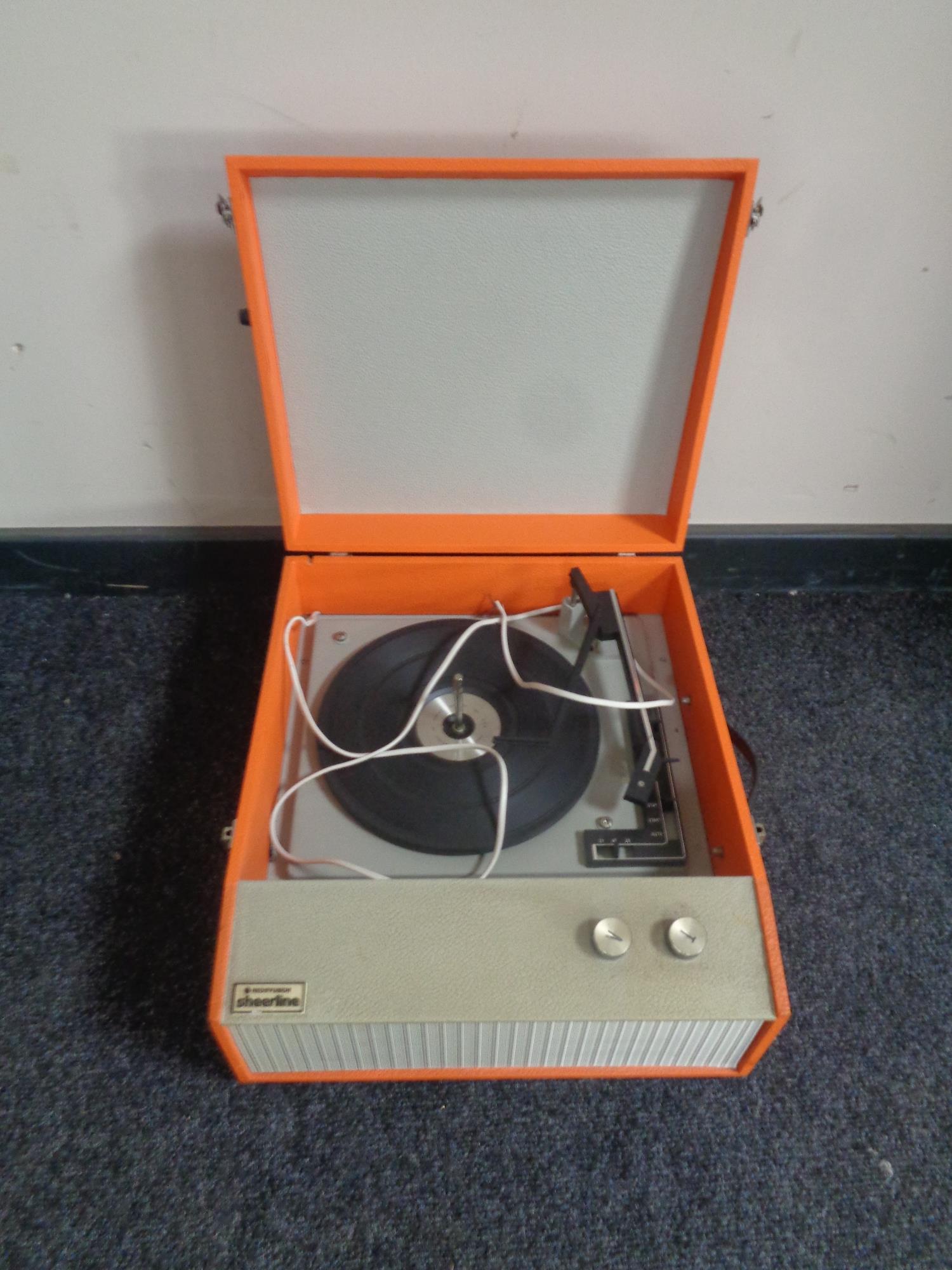 A mid 20th century Rediffusion Sheerline electric tabletop record player