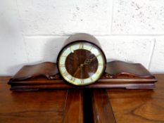 A 1930s German Juba Art Deco mantel clock