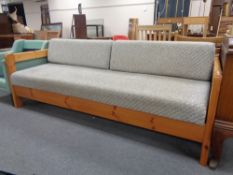 A 20th century pine framed day bed