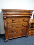 A Victorian mahogany five drawer Scotch chest