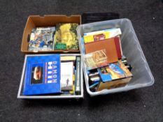 Three boxes containing assorted books to include art, autobiographies,