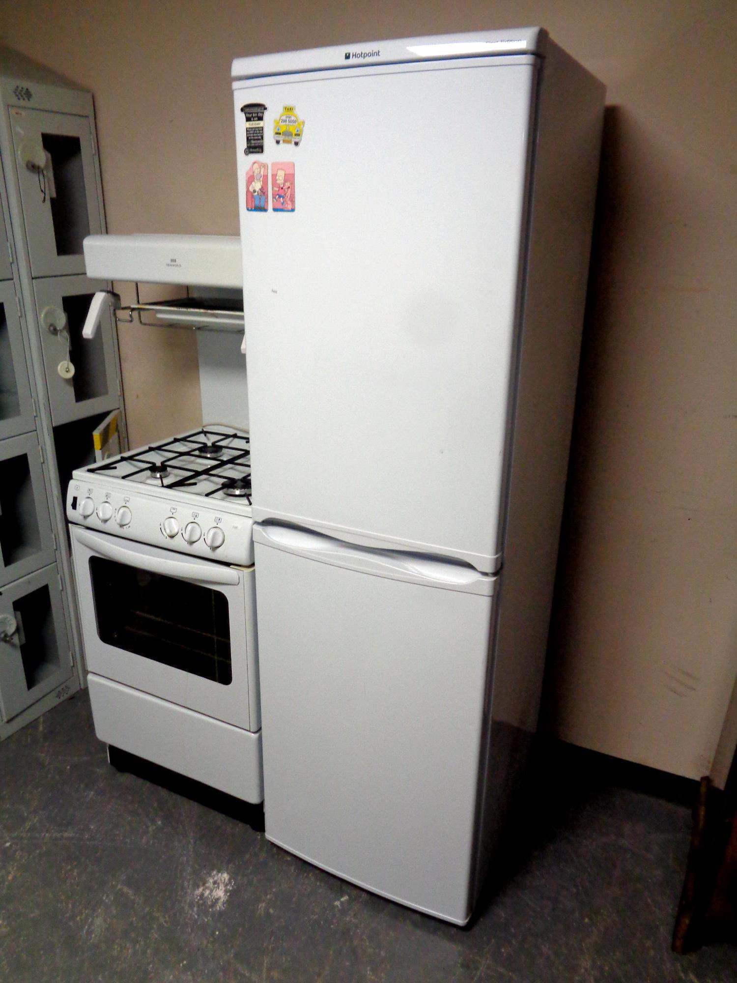 A HotPoint first edition upright fridge freezer