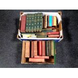 Three boxes of antiquarian and later books to include Longfellows poems, Shakespeare,