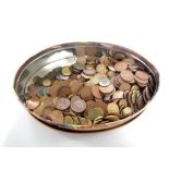 A tin of a large quantity pre decimal coinage